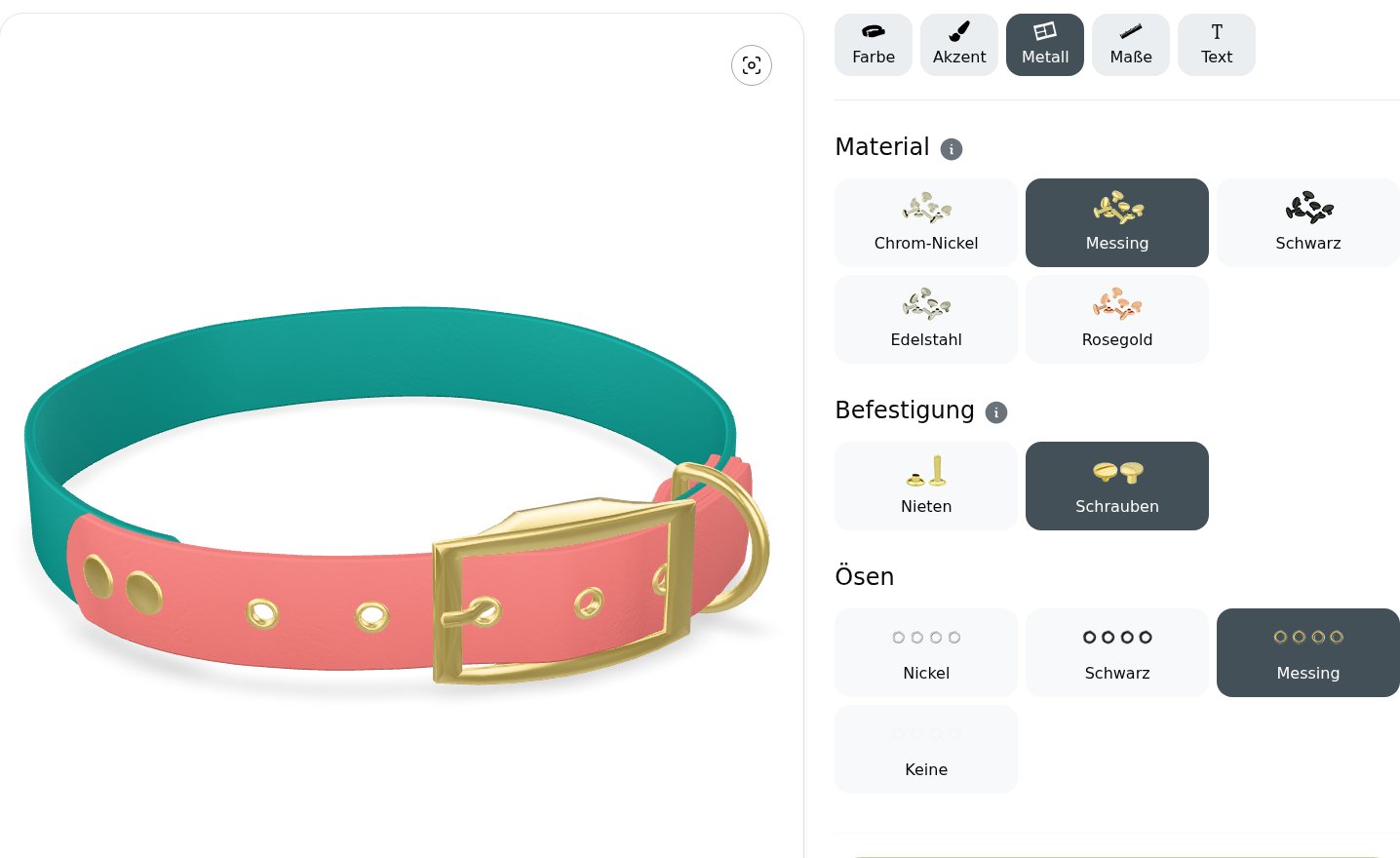 Biothane Halsband Metallbeschläge