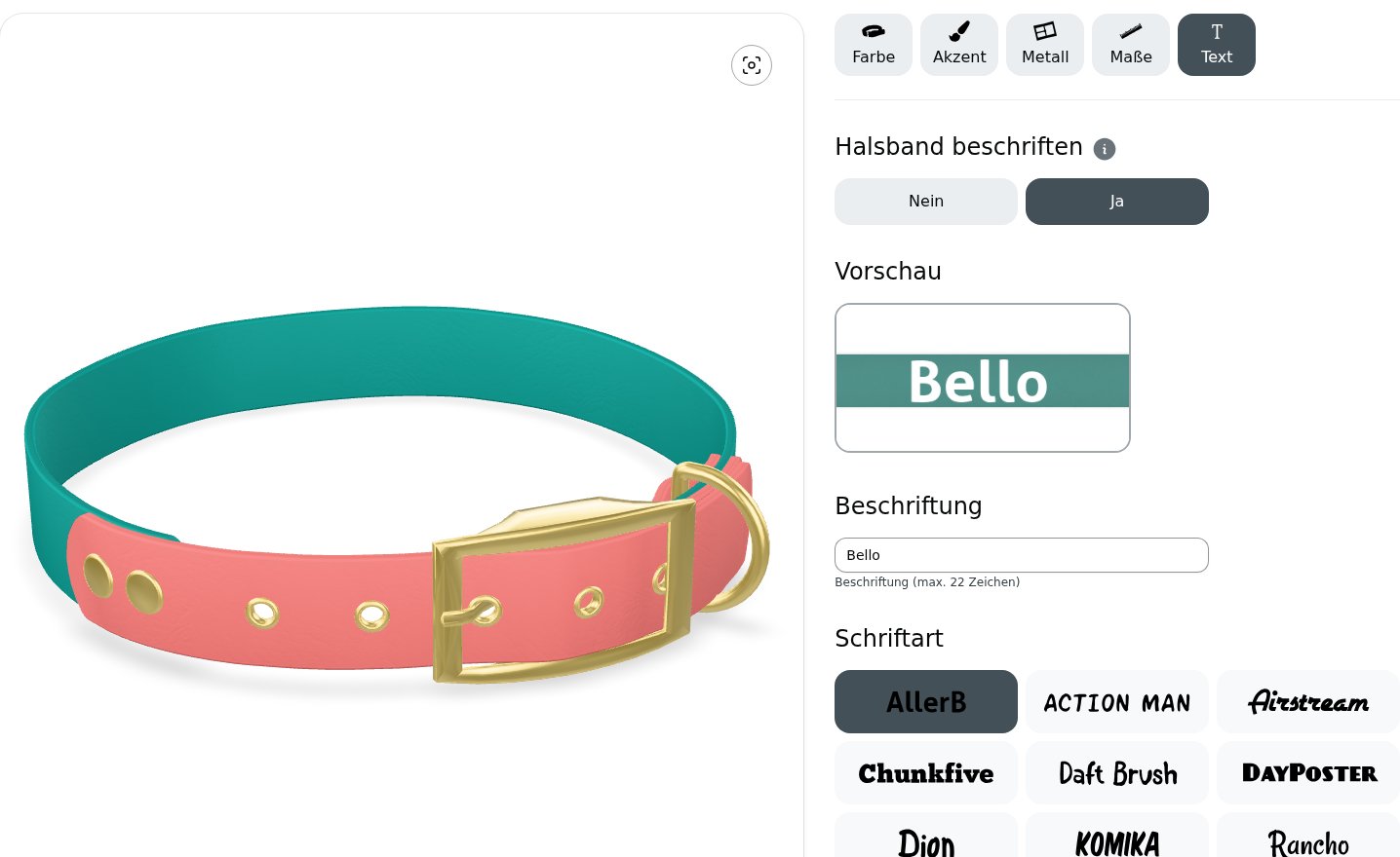 Biothane Halsband mit Name