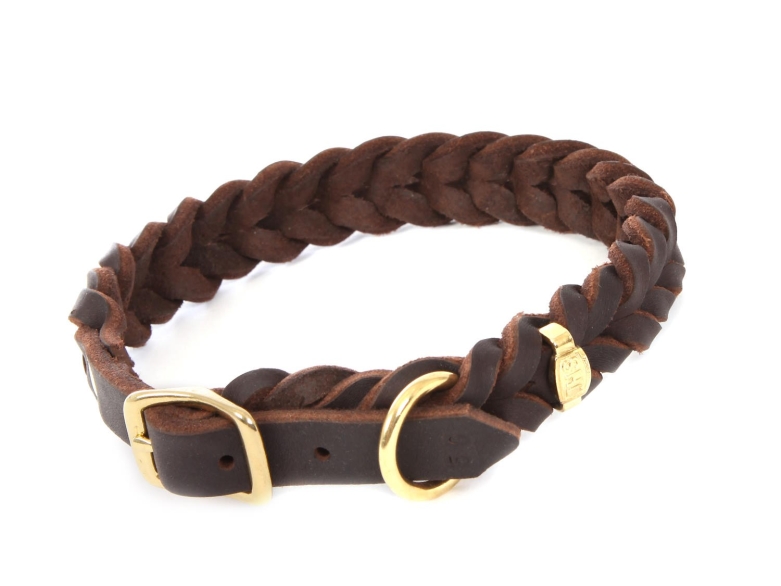 geflochtetenes Lederhalsband