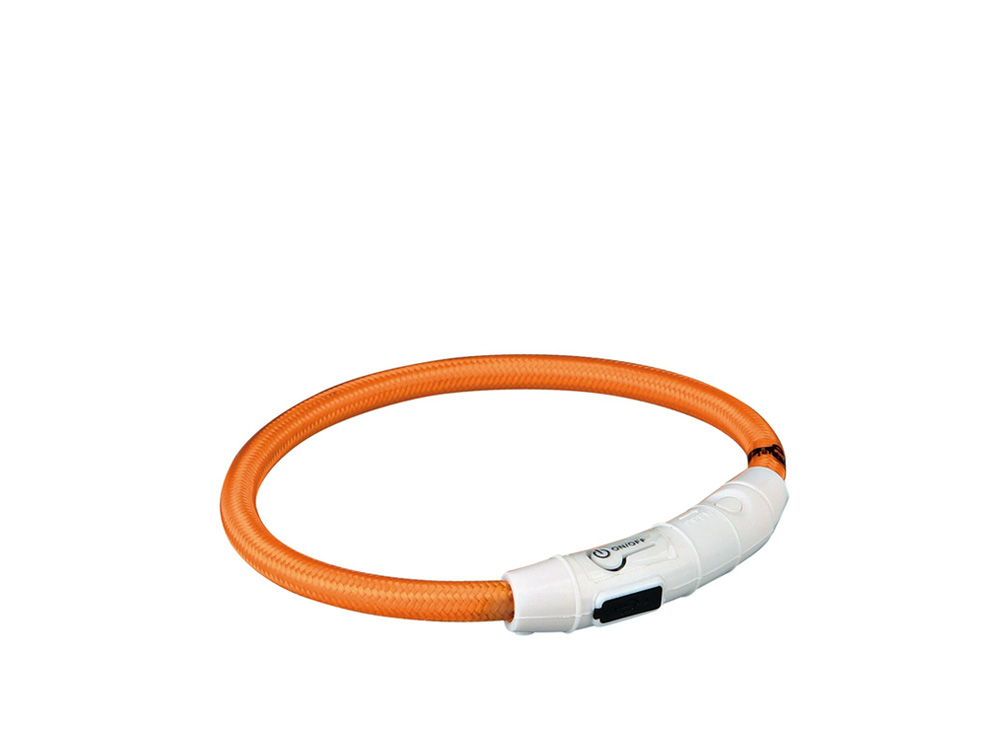 Leuchthalsband USB Flash orange L – XL
