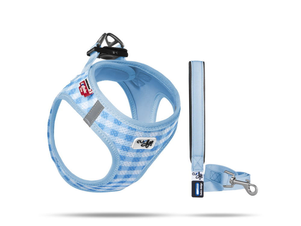 Curli Welpengeschirr Air-Mesh mit Leine blau M Curli Welpengeschirr Air-Mesh mit Leine blau M