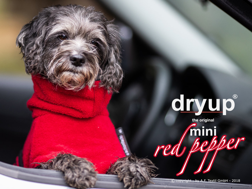 Dryup Cape Hundebademantel Mini red pepper 30 cm