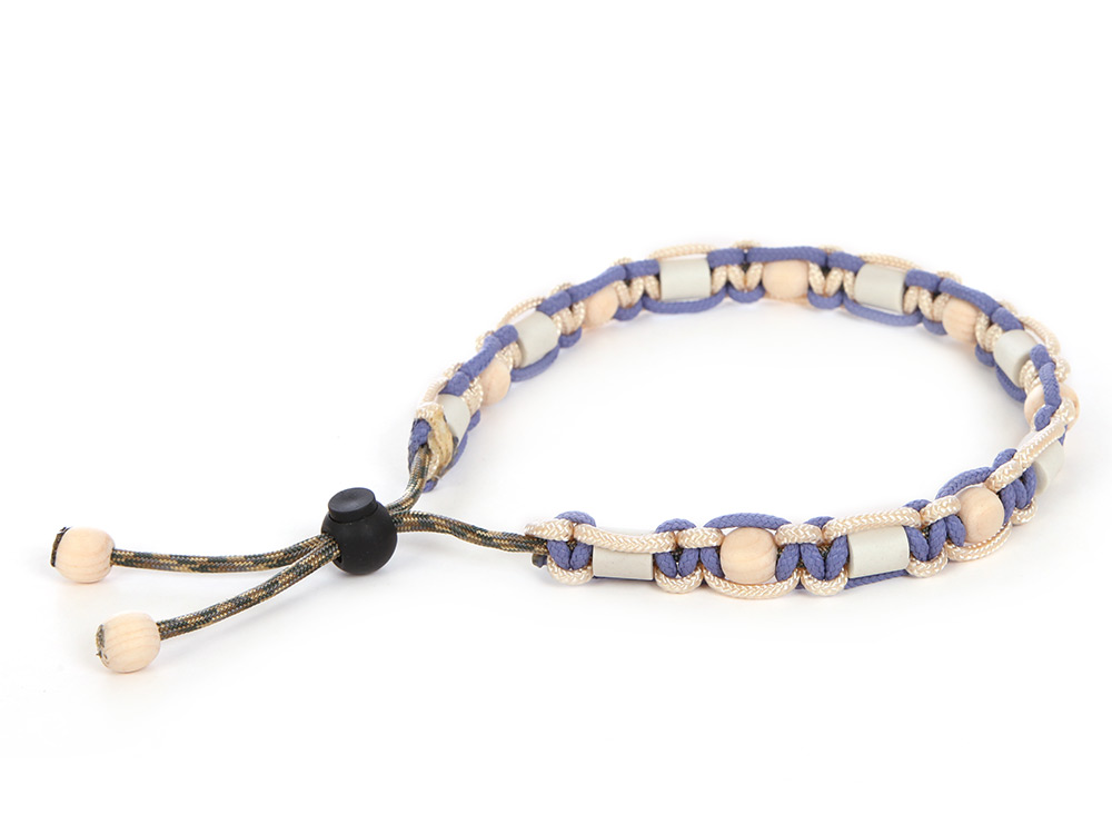 HundeNerd® GuteVibes EM-Halsband Zirbenholz lavendel 28 – 38 cm