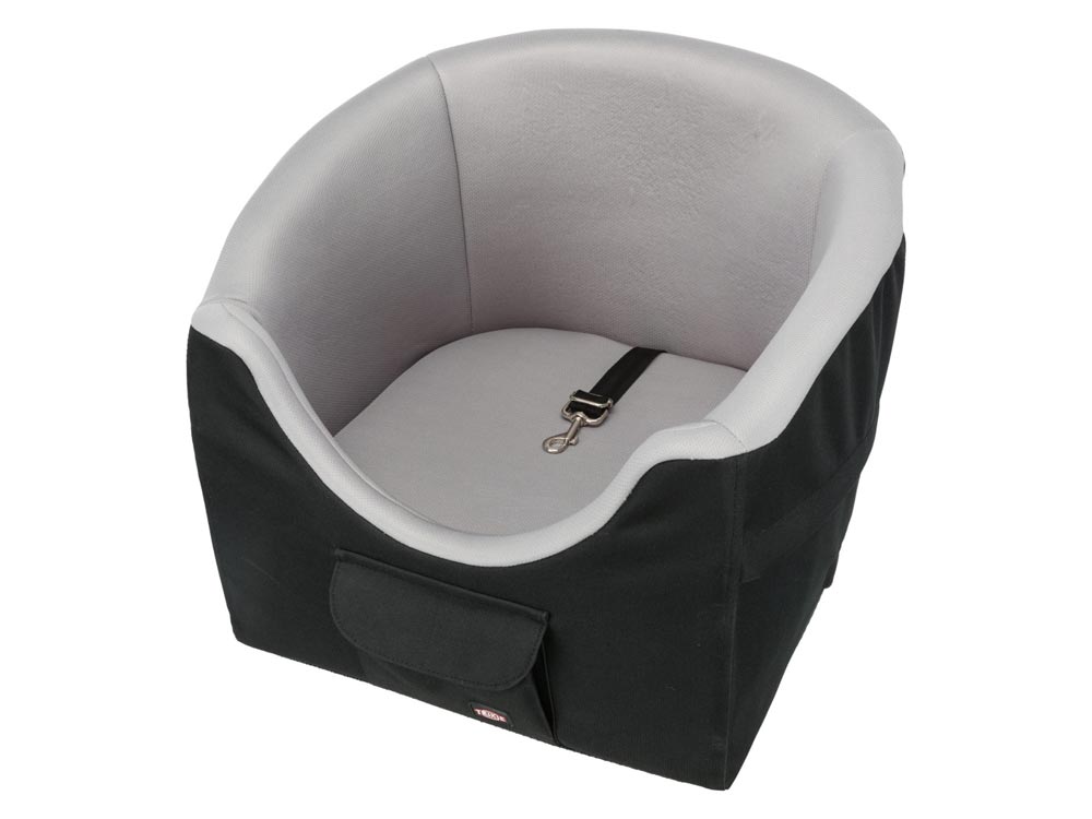 Autositz Deluxe für kleine Hunde schwarz/grau Autositz Deluxe für kleine Hunde schwarz/grau