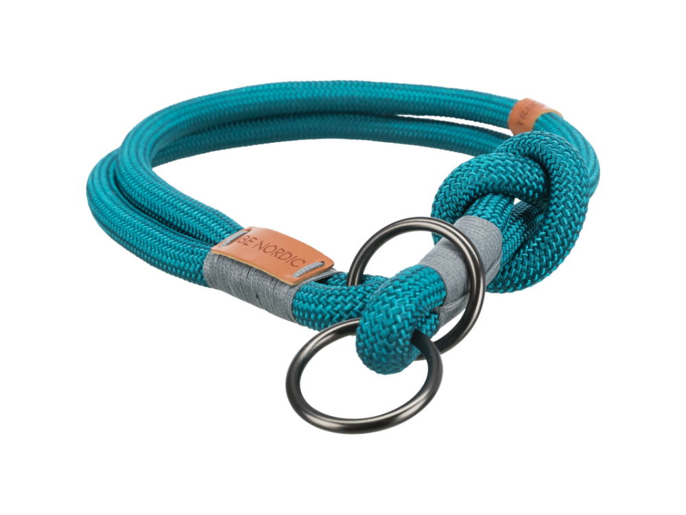 BE NORDIC Zug Stopp Hundehalsband petrol/hellgrau 50 cm BE NORDIC Zug Stopp Hundehalsband petrol/hellgrau 50 cm